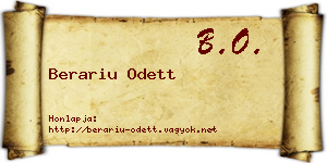 Berariu Odett névjegykártya